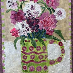 Small floral acrylic painting