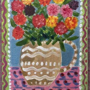 Floral acrylic painting